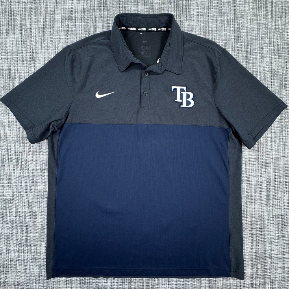 Nike Tampa Bay Rays Men's MLB Authentic Collection Polo Shirt Navy XL